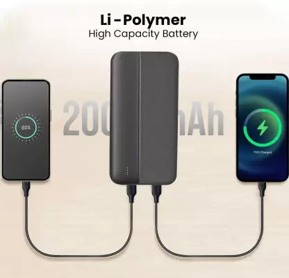 conekt 20000 mAh Power Bank (20 W, Power Delivery 3.0) (Black, Lithium Polymer) conekt 20000 mAh Power Bank (20 W, Power Delivery 3.0) (Black, Lithium Polymer)
